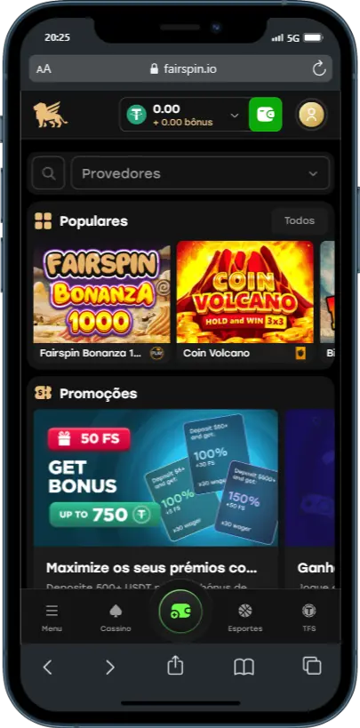 Sítio Web oficial do Fairspin
